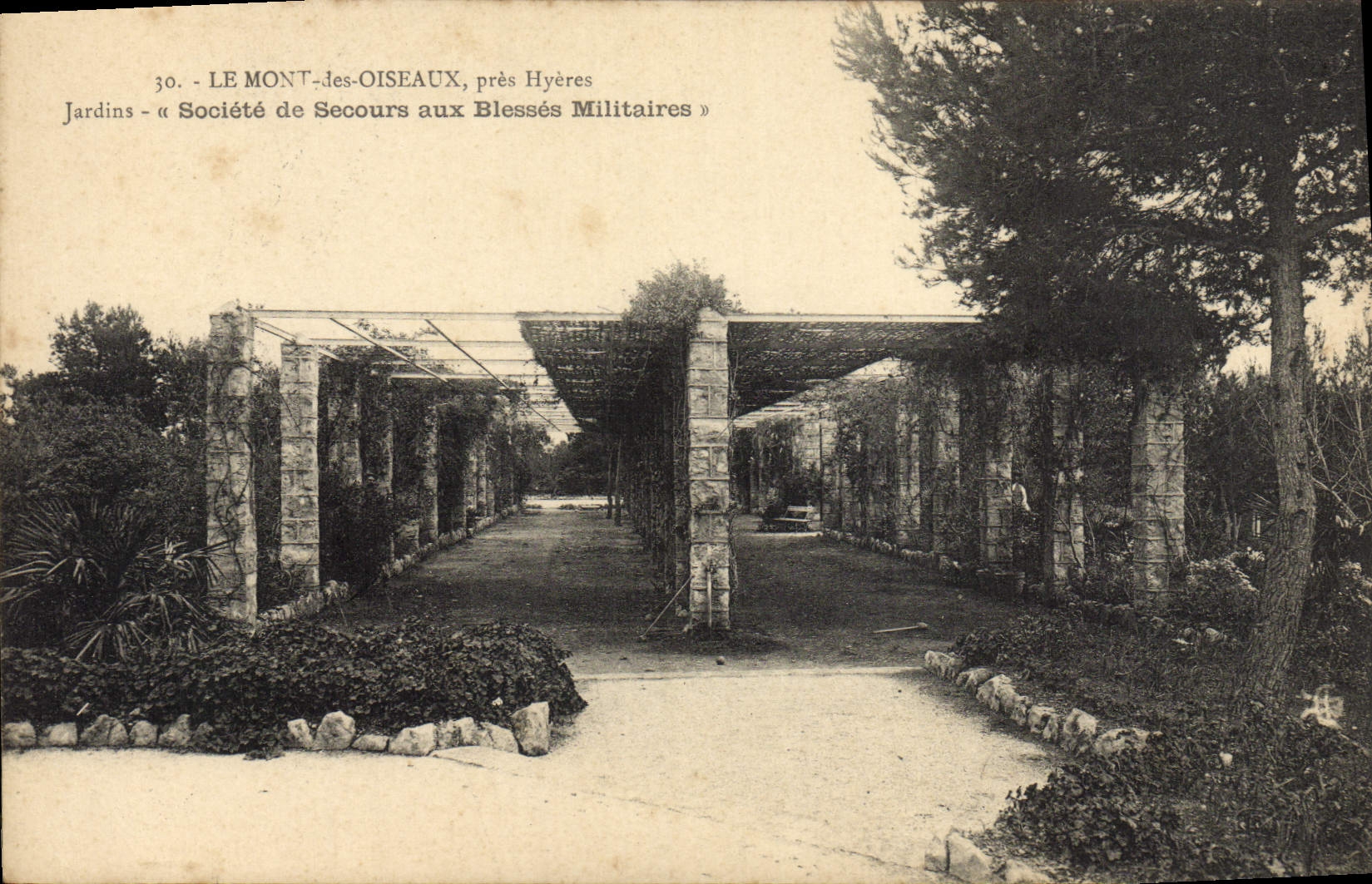CPA Le Mont Des Oiseaux Jardins Societe de Secours aux Blesses Militaires