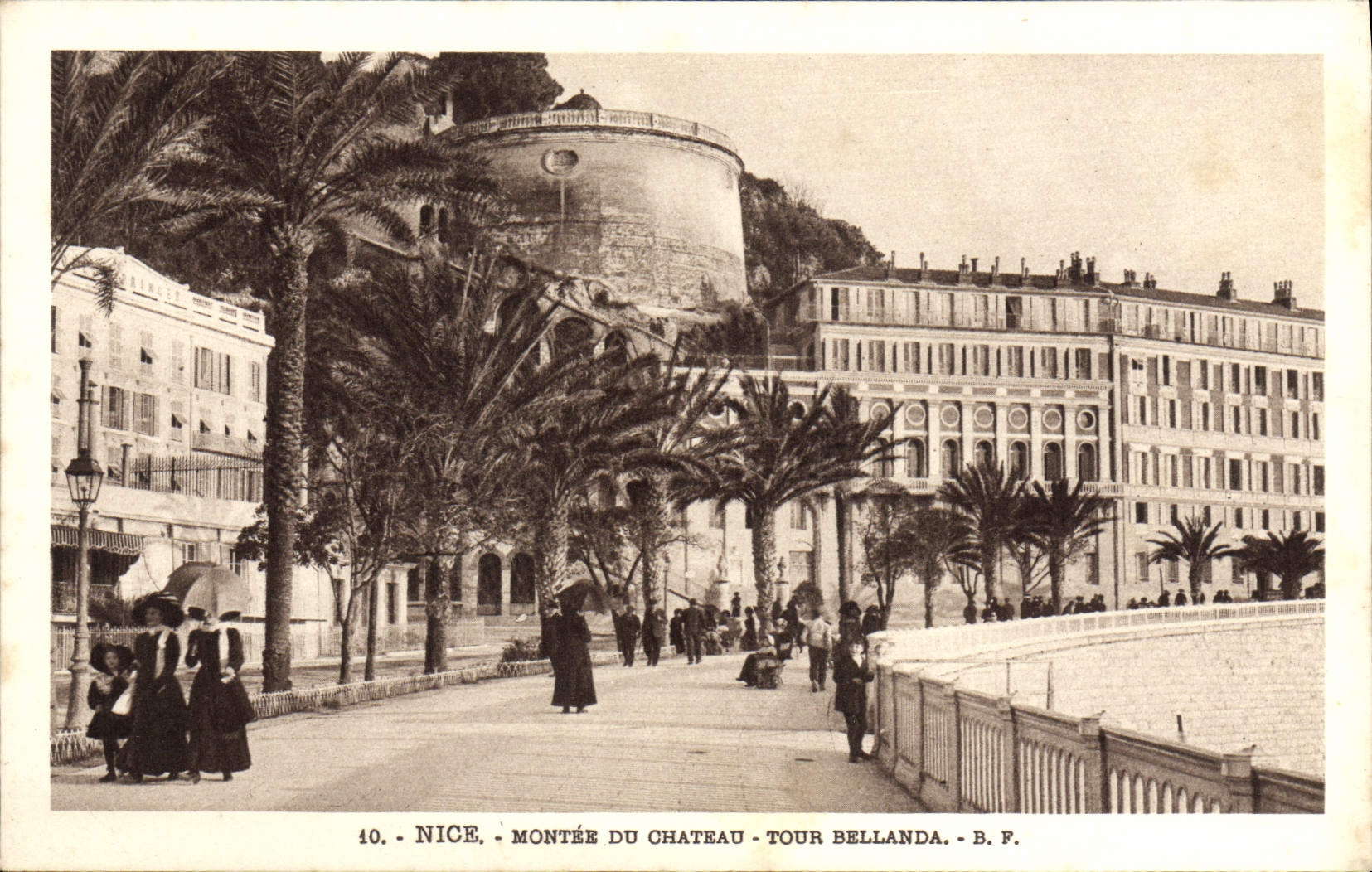 CPA Nice Montee du Chateau Tour Bellanda