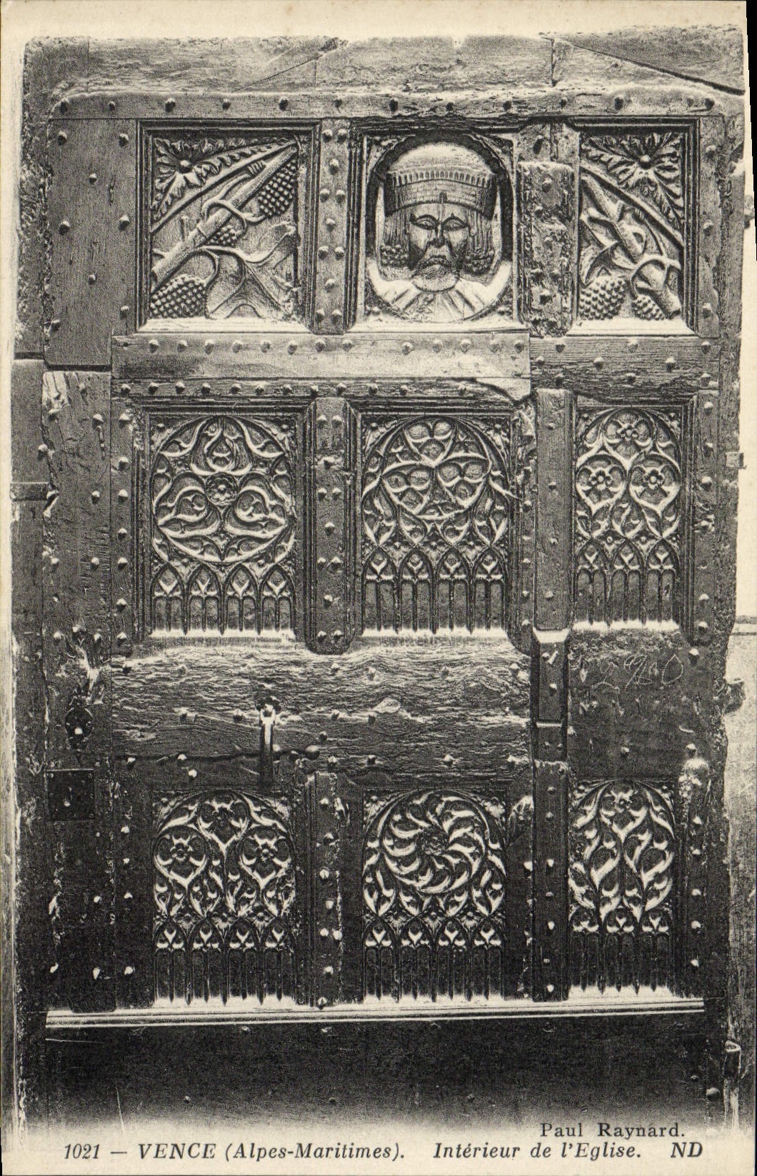 VINTAGE POSTCARD Interior Vence of the Church