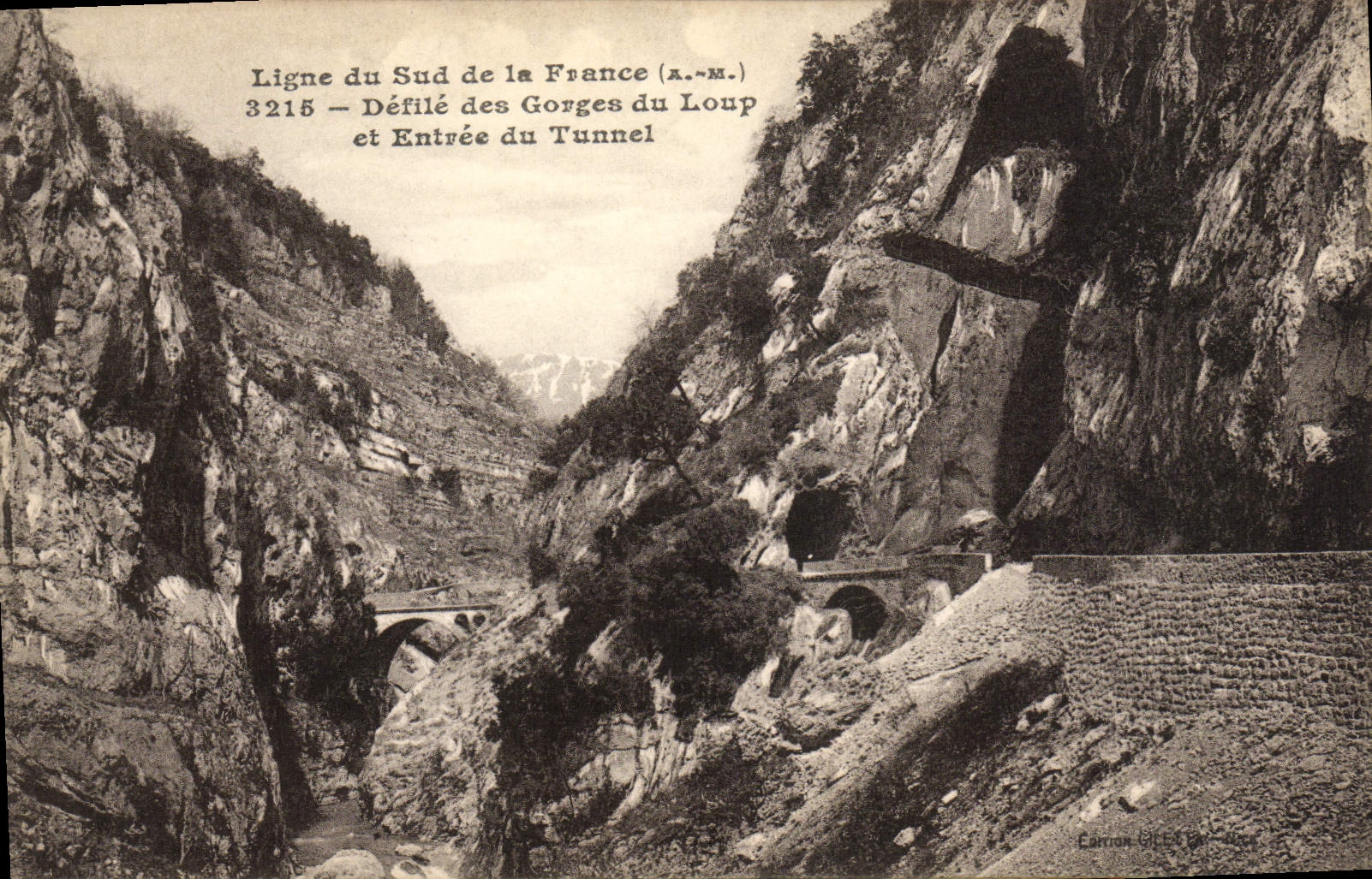 CPA Ligne du Sud de la France Defile des Gorges du Loup et Entree du Tunnel 