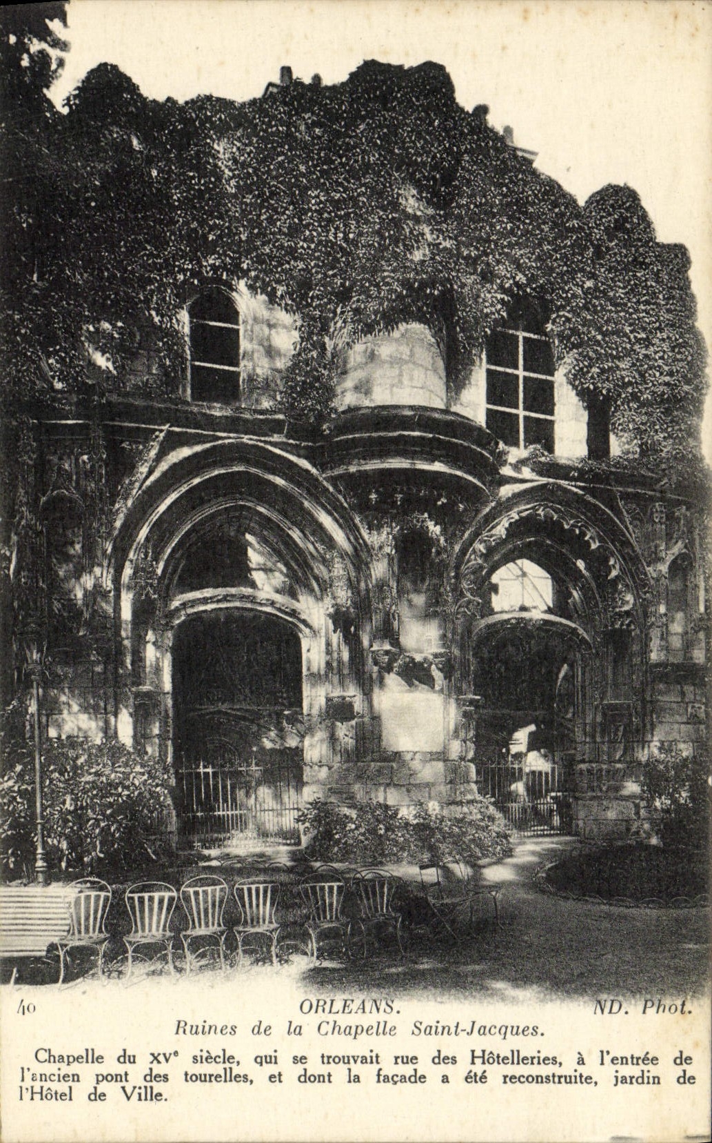 CPA Orleans Ruines de la Chapelle Saint Jacques