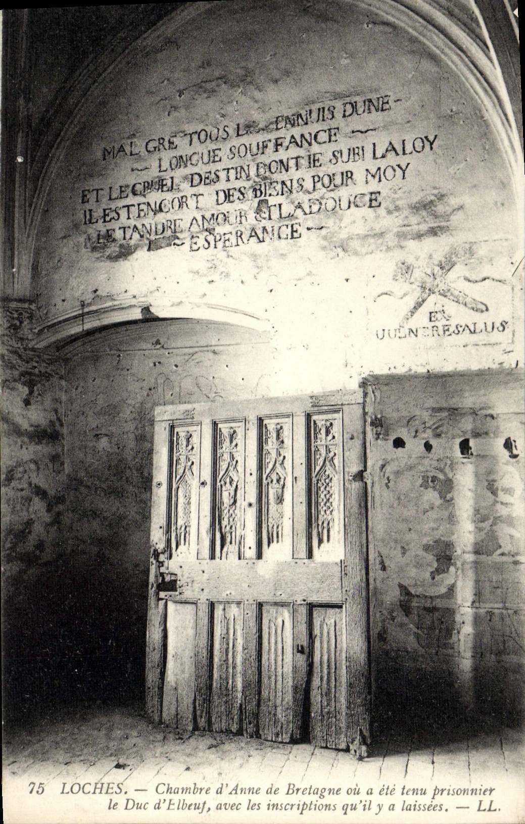 CPA Loches Chambre d'Anne de Bretagne ou a ete tenu prisonnier le Duc d'Elbeuf