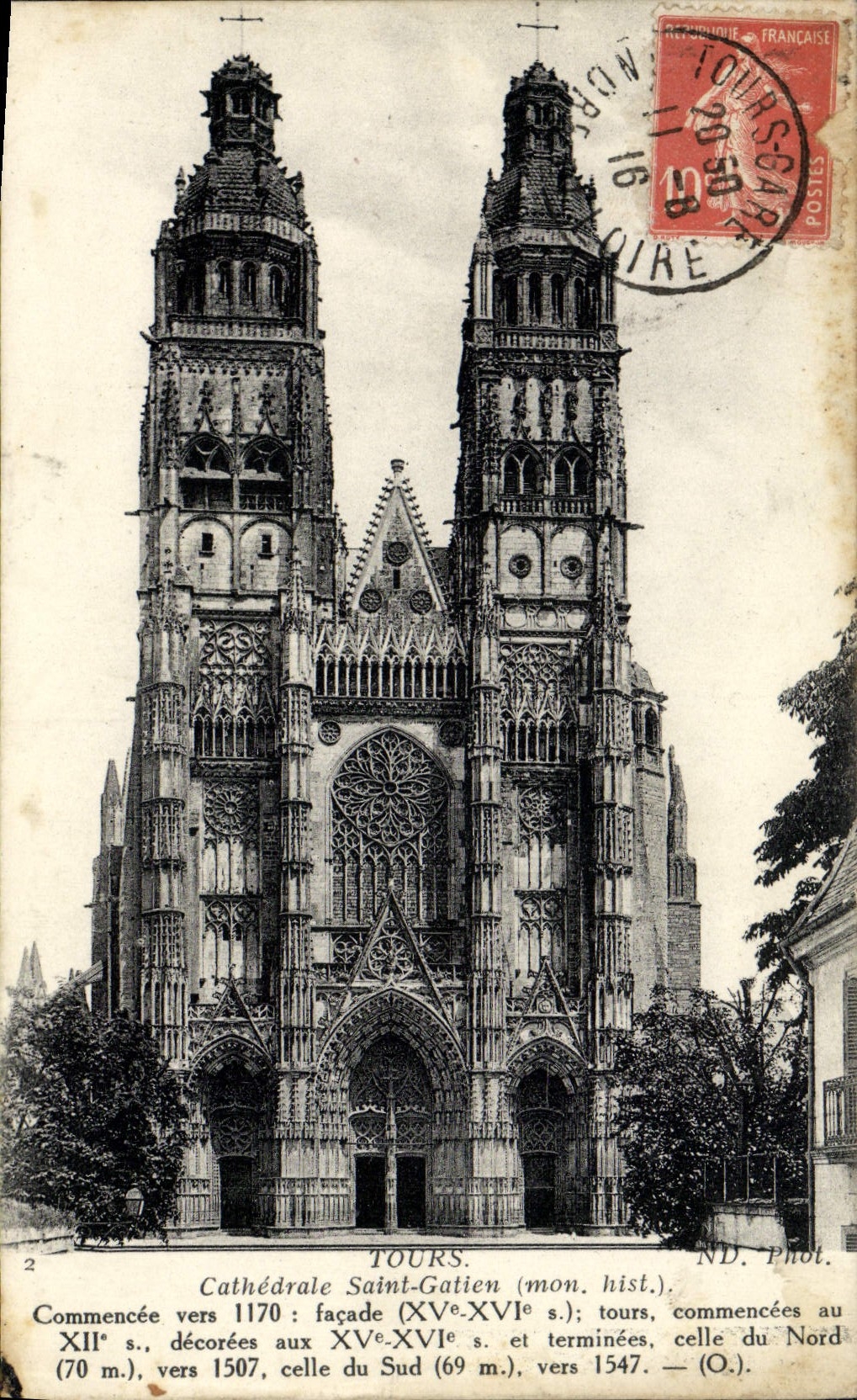 CPA Tours Cathedrale Saint Gatien 