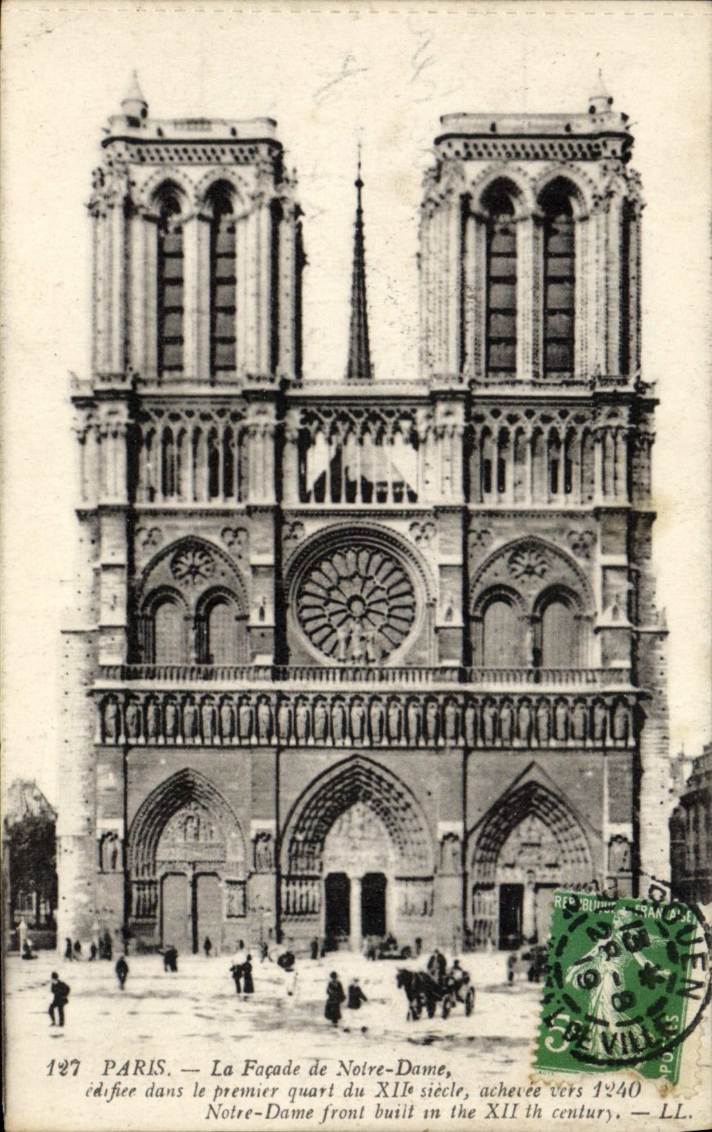 CPA Paris La Facade de Notre Dame