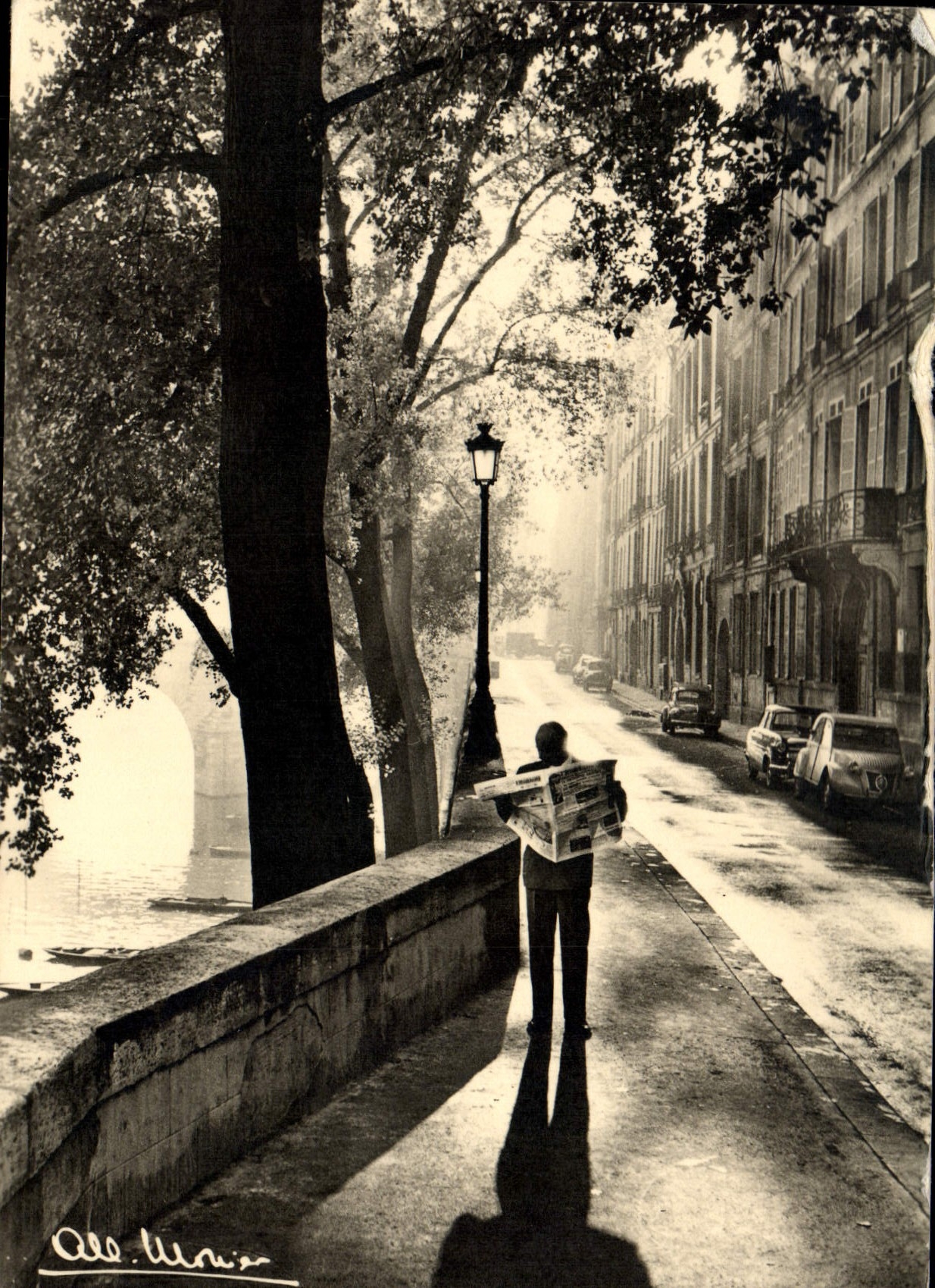 MODERN CARD Paris the Quay of Bourbon towards the Marie Bridge