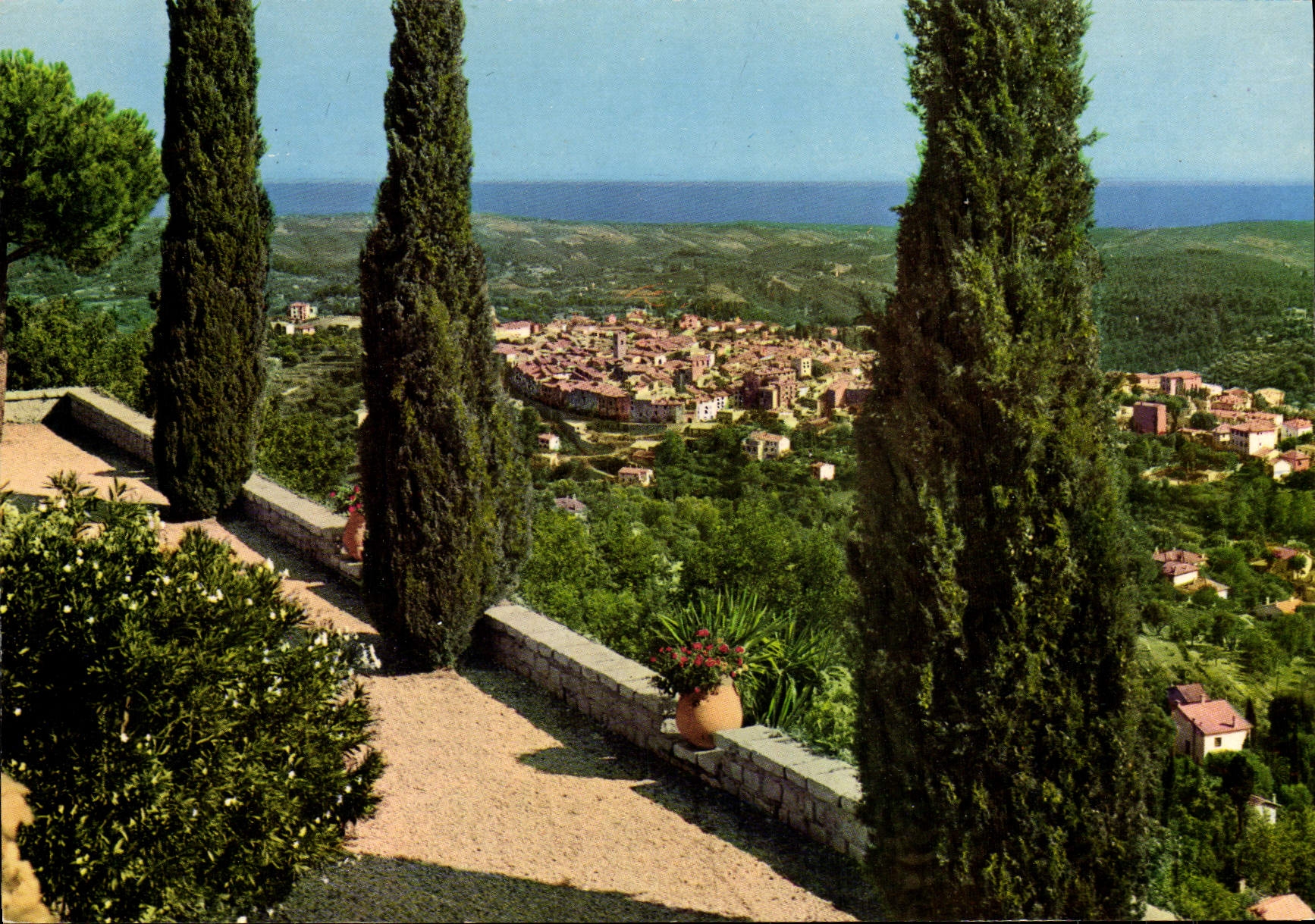 MODERN CARD Dimension Of Vence Azure View At the Bottom the Mediterranean