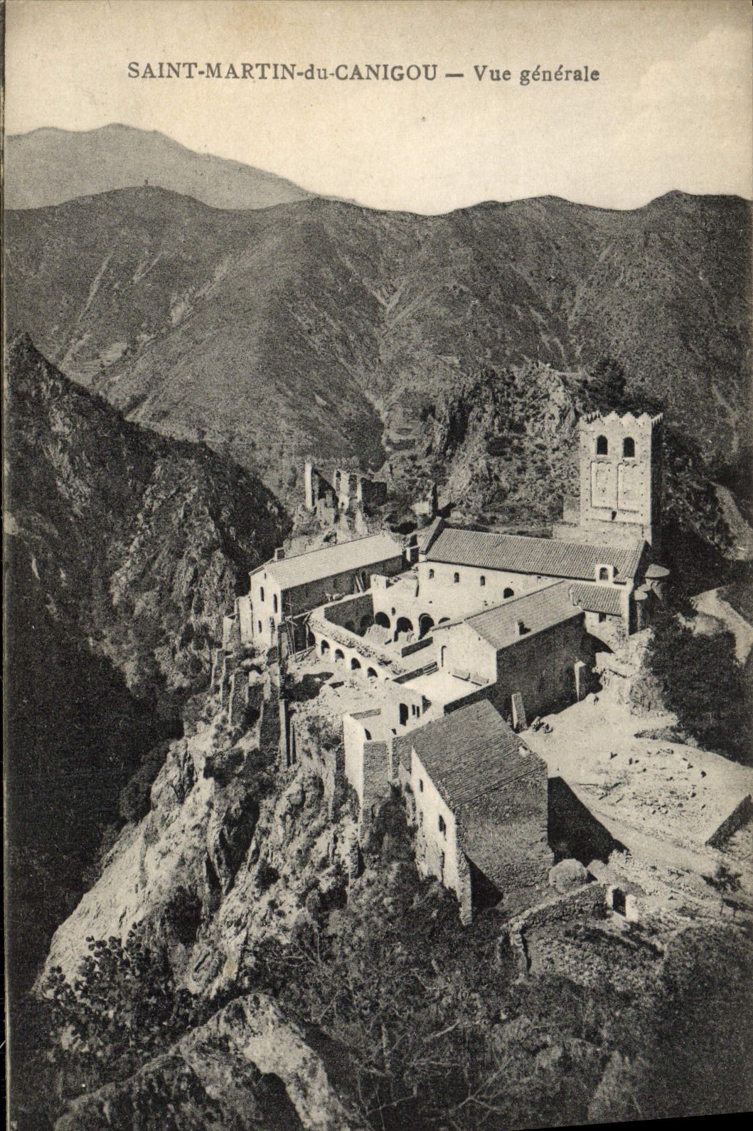 VINTAGE POSTCARD Holy Martin Of Canigou View