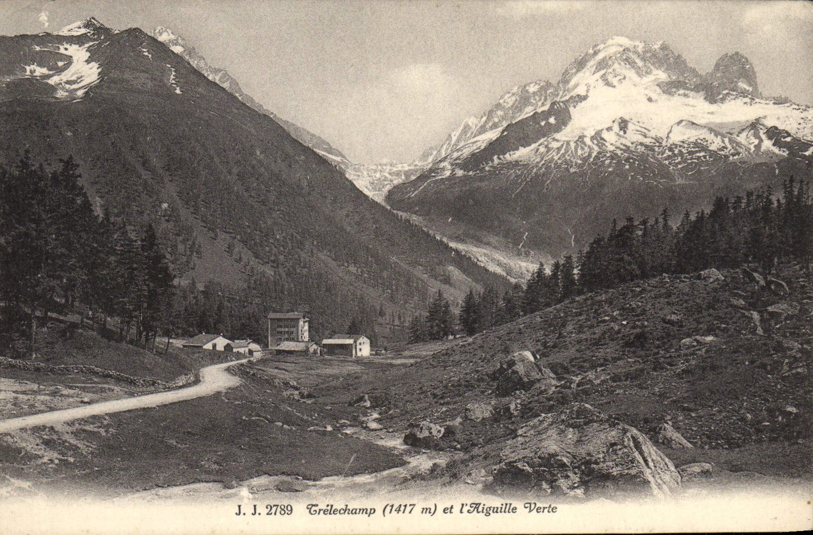 VINTAGE POSTCARD Trelechamp I' Aiguille Green