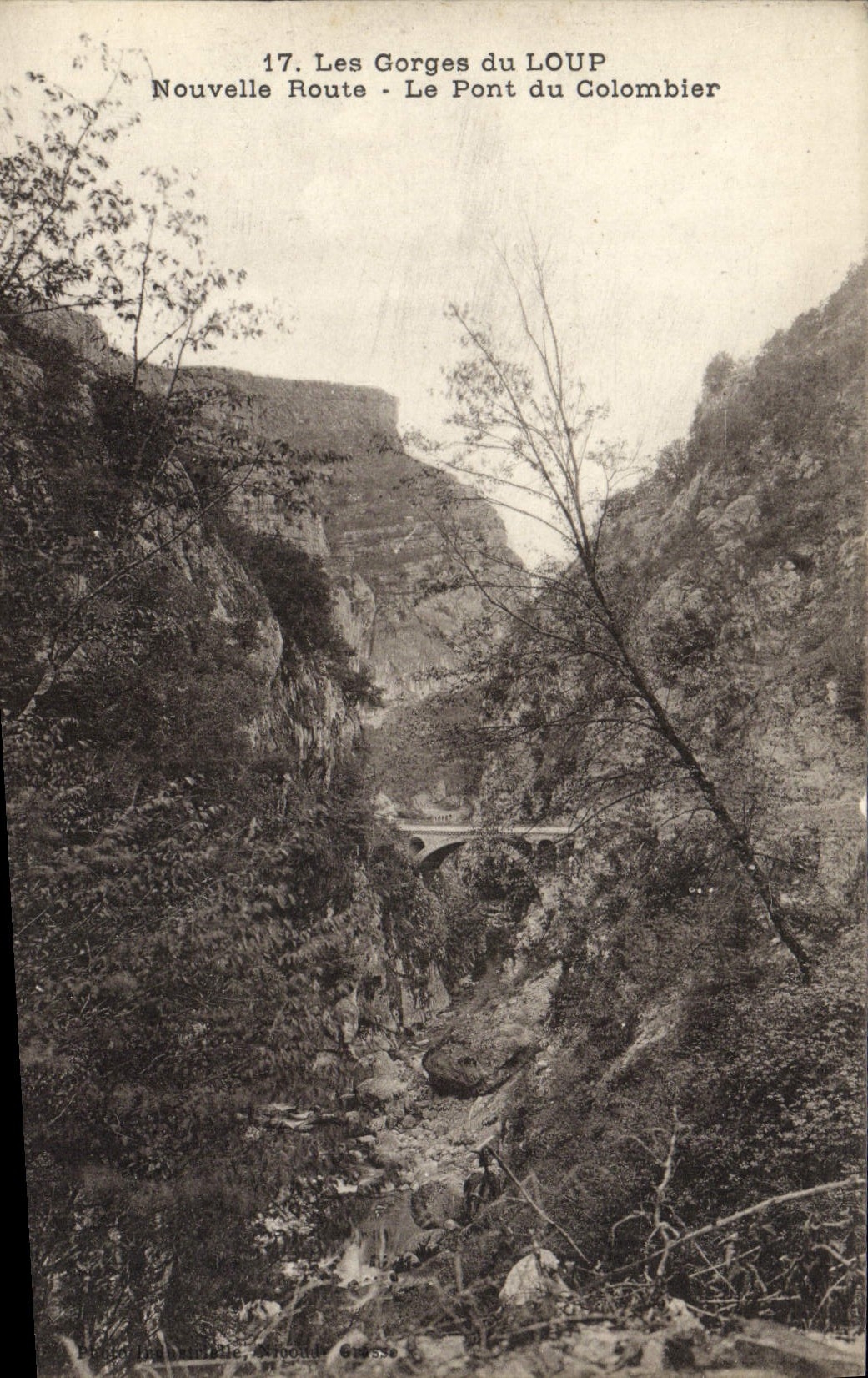 CPA Les Gorges Du Loup La Nouvelle Route Le pont du Colombier