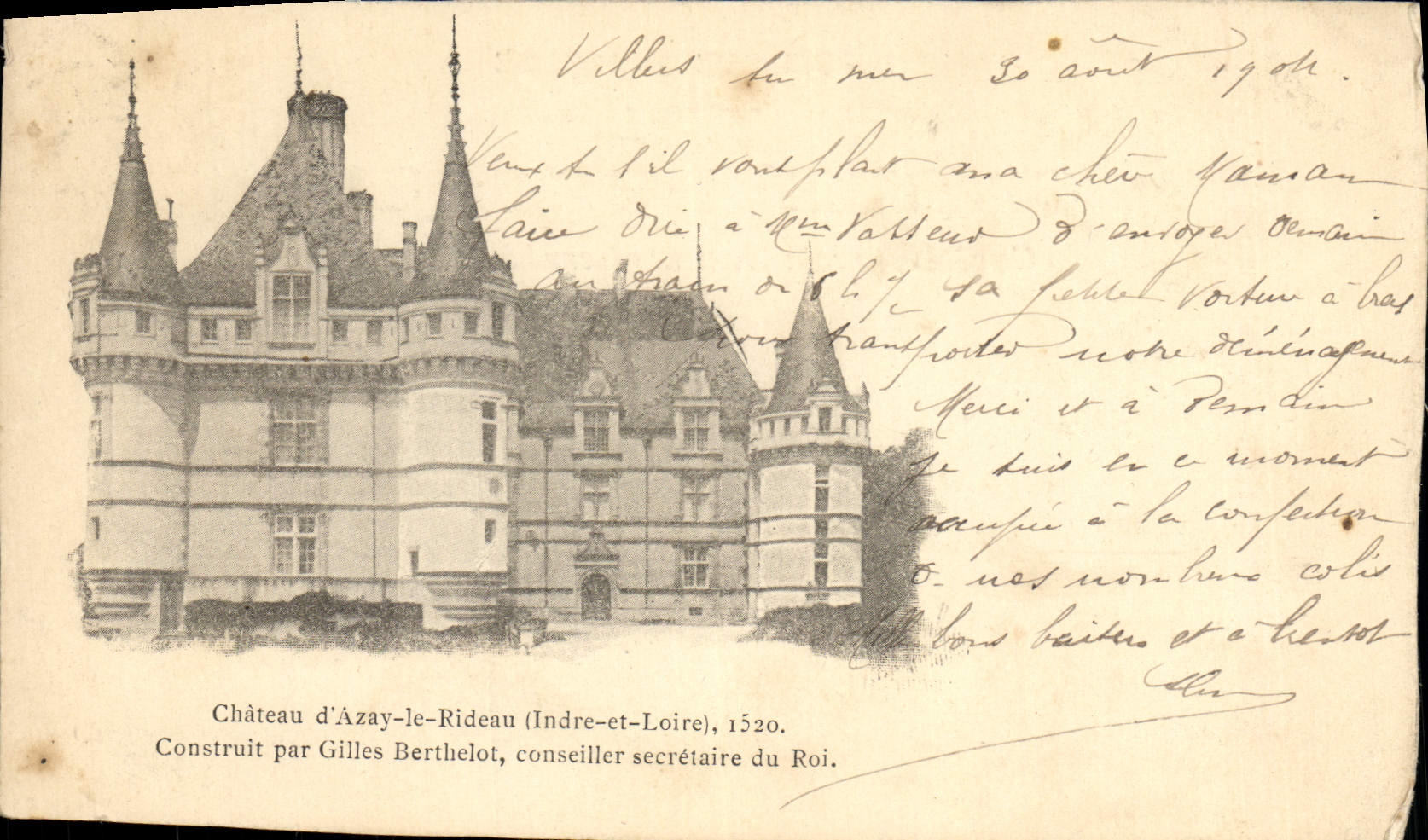 CPA Chateau D'Azay Le Rideau