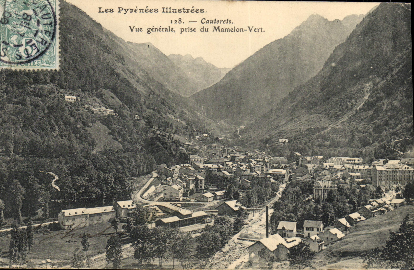 CPA Cauterets Vue generale prise du Mamelon Vert