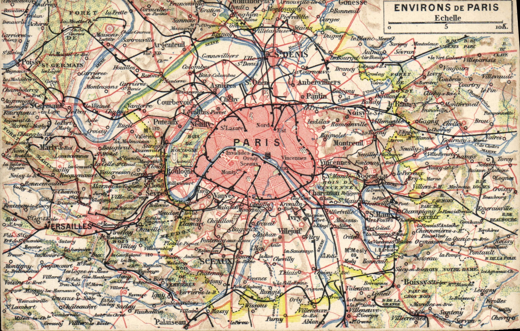 VINTAGE POSTCARD Plane Paris