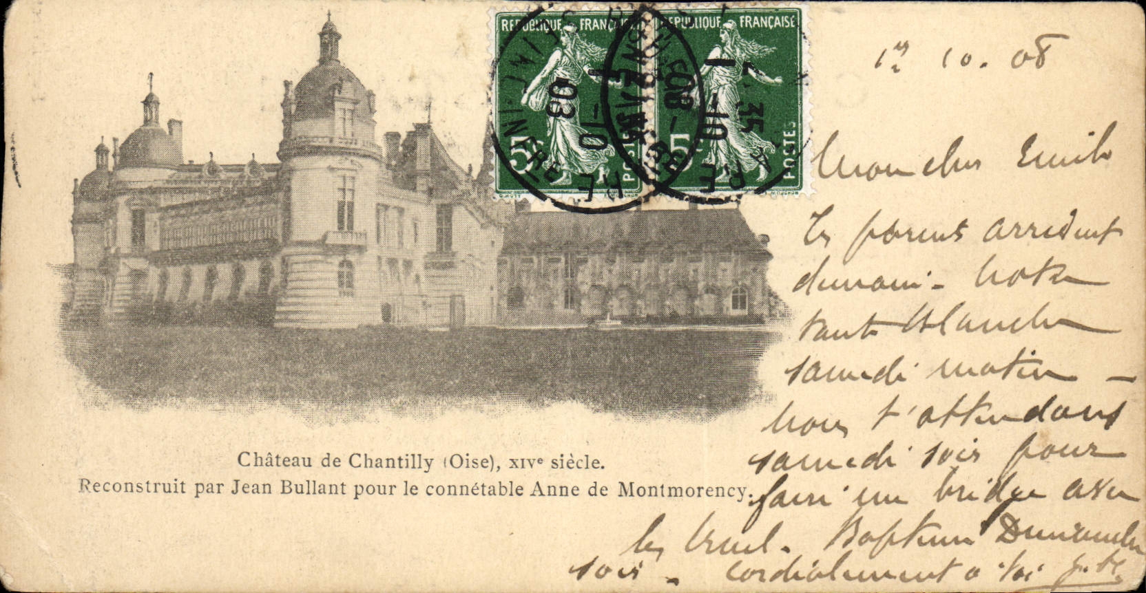 CPA Chateau de Chantilly