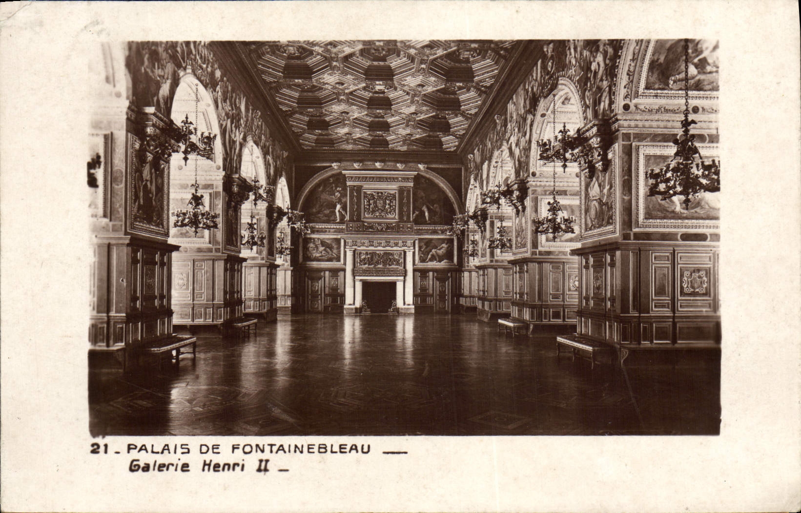 CPA Palais de Fontainebleau Galerie Henri II