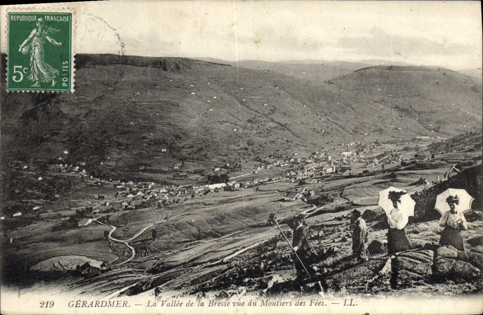 VINTAGE POSTCARD Gerardmer the Valley of the Bresse Seen of Moutiers of the Fairies