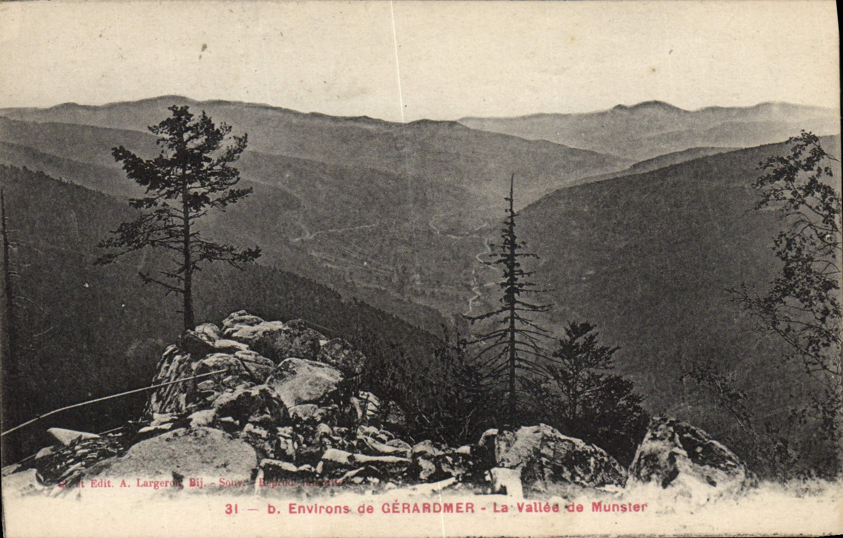 VINTAGE POSTCARD Gerardmer Surroundings of the Valley of Munster