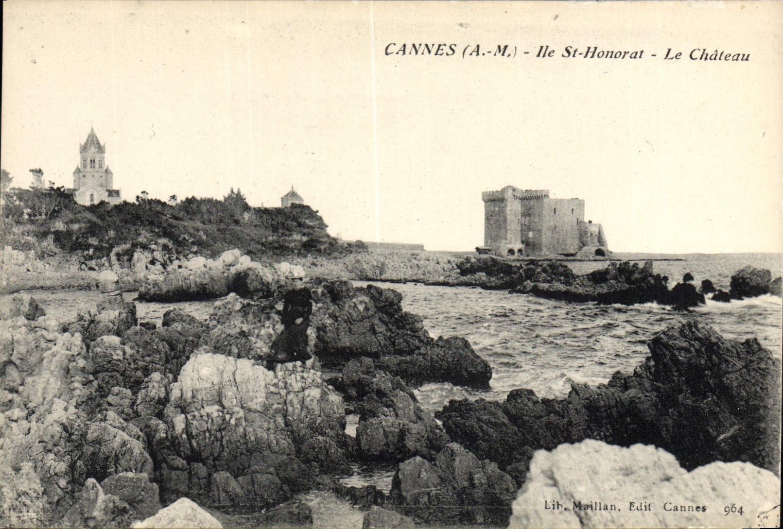 CPA Cannes ile St Honorat Le Chateau