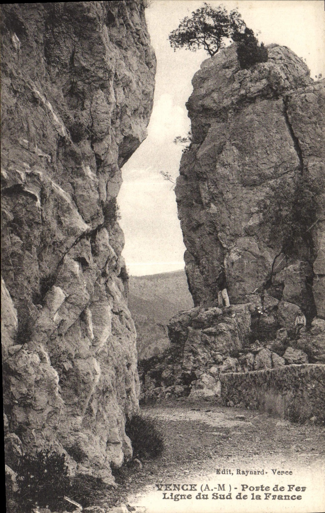 VINTAGE POSTCARD Vence Carries Iron Line of the South of France