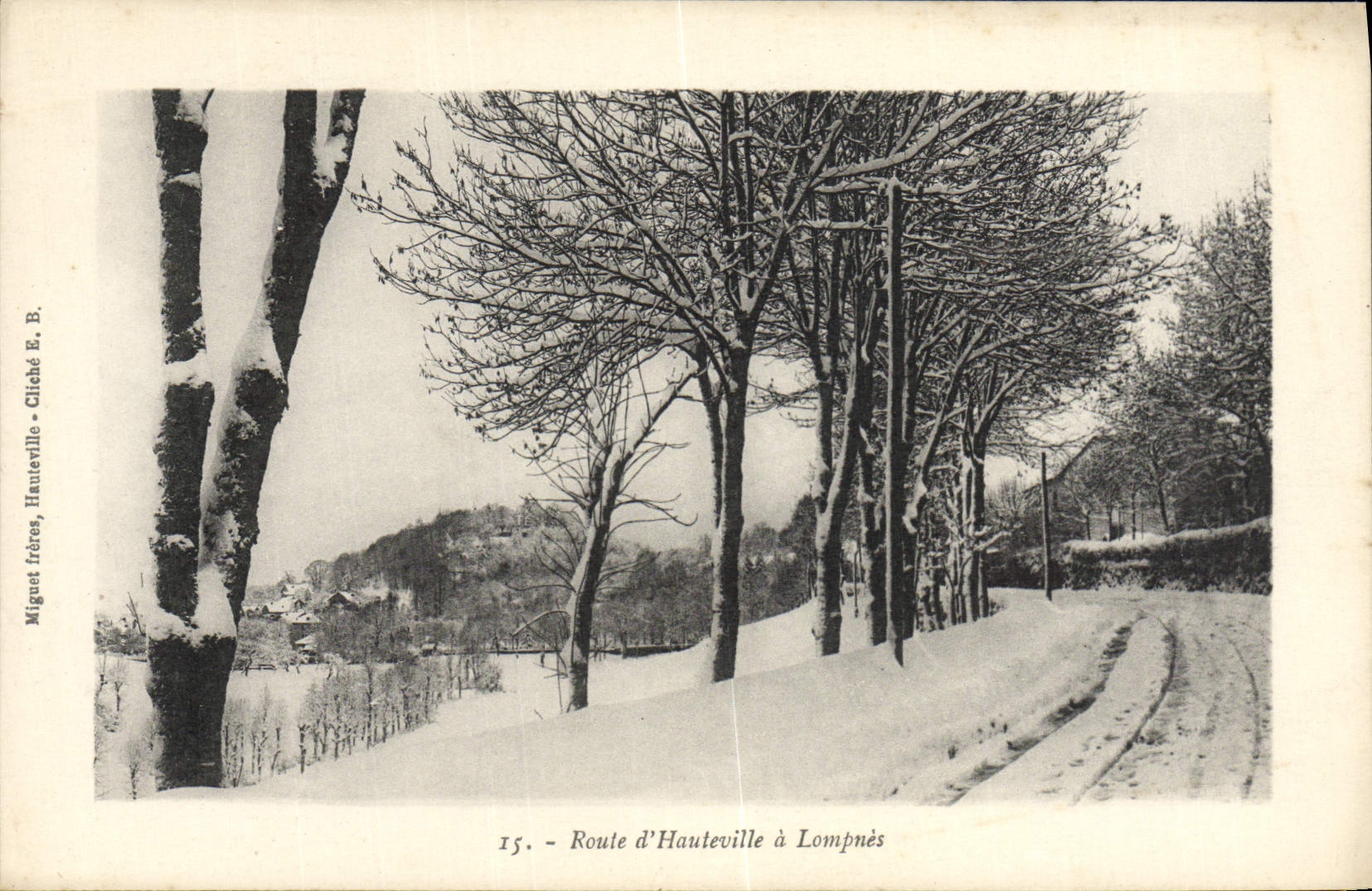 VINTAGE POSTCARD Route of Houteville has Lompnes