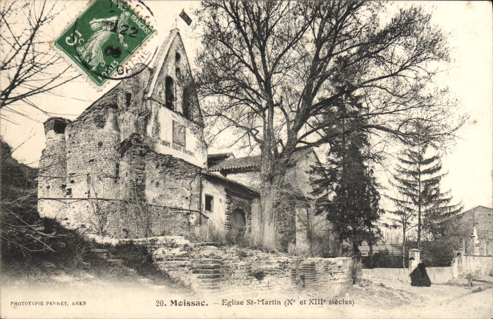 VINTAGE POSTCARD Moissac Church St Martin