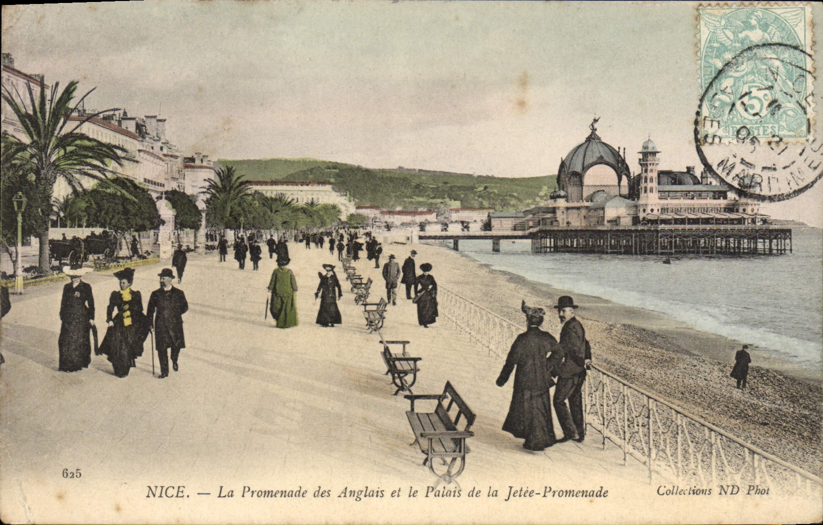 CPA Nice La Promenade des Anglais et le Palais de la Jetee promenade