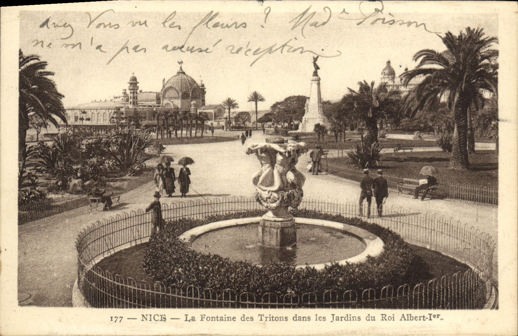 CPA Nice La Fontaine des Tritons Dans les jardins du roi Albert 1er