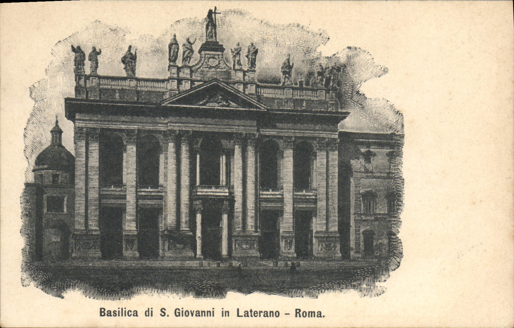 POSTAL Roma Basilica di Juan de la VENDIMIA en Laterano