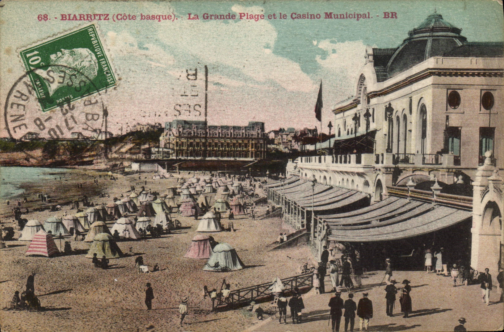 CPA Biarritz La Grande Plage et le Casino Municipal