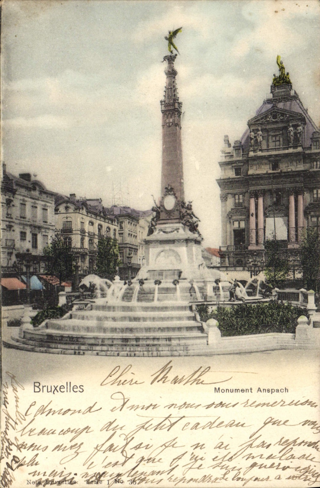 CPA Bruxelles Monument Anspach