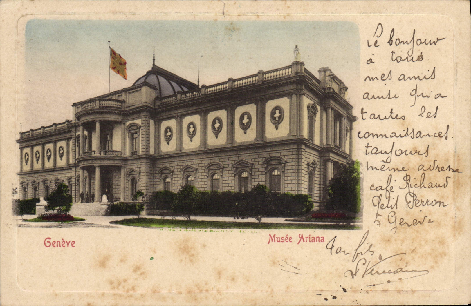 CPA Geneve Musee Ariana