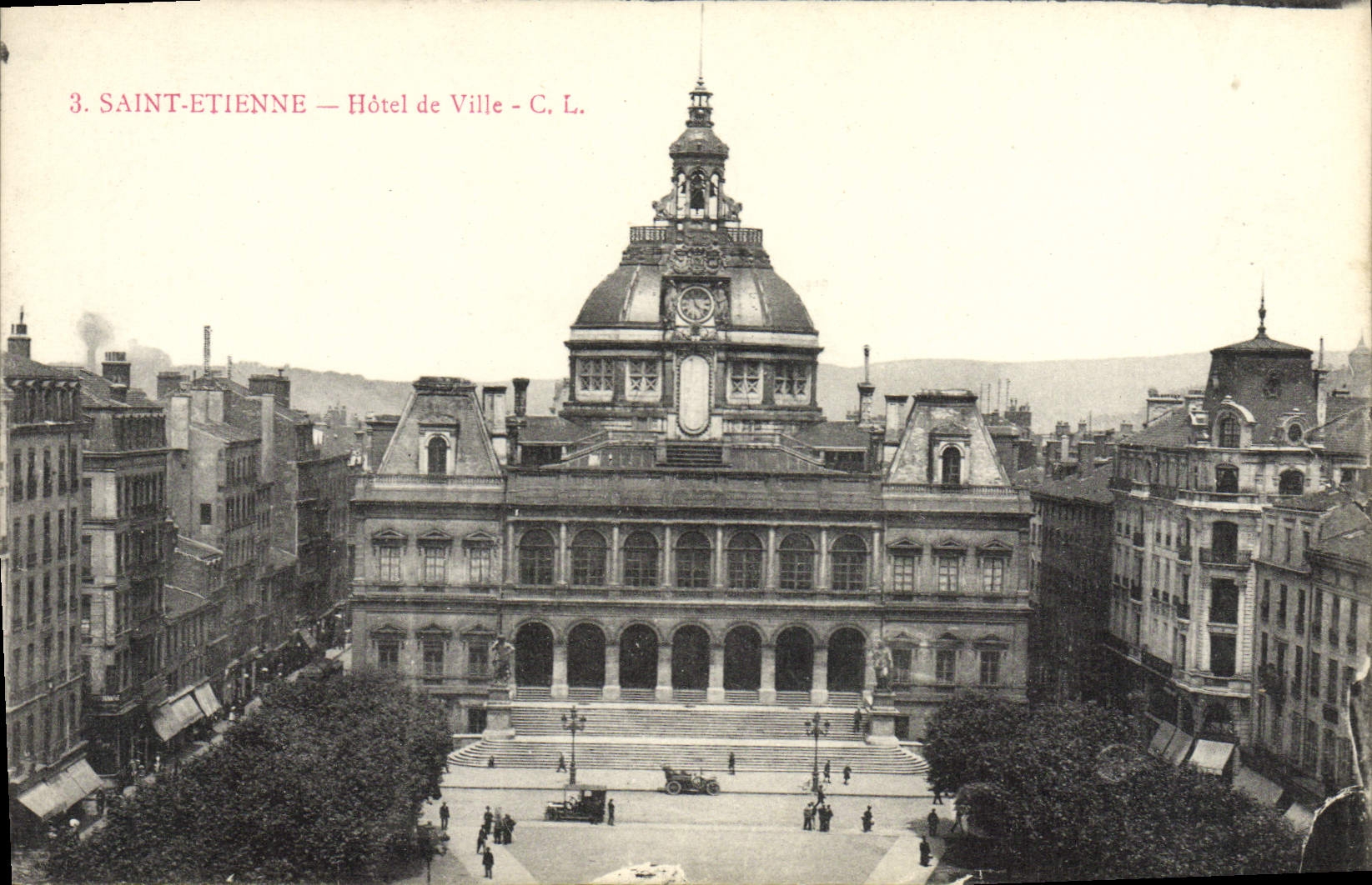 VINTAGE POSTCARD Holy Etienne Town hall
