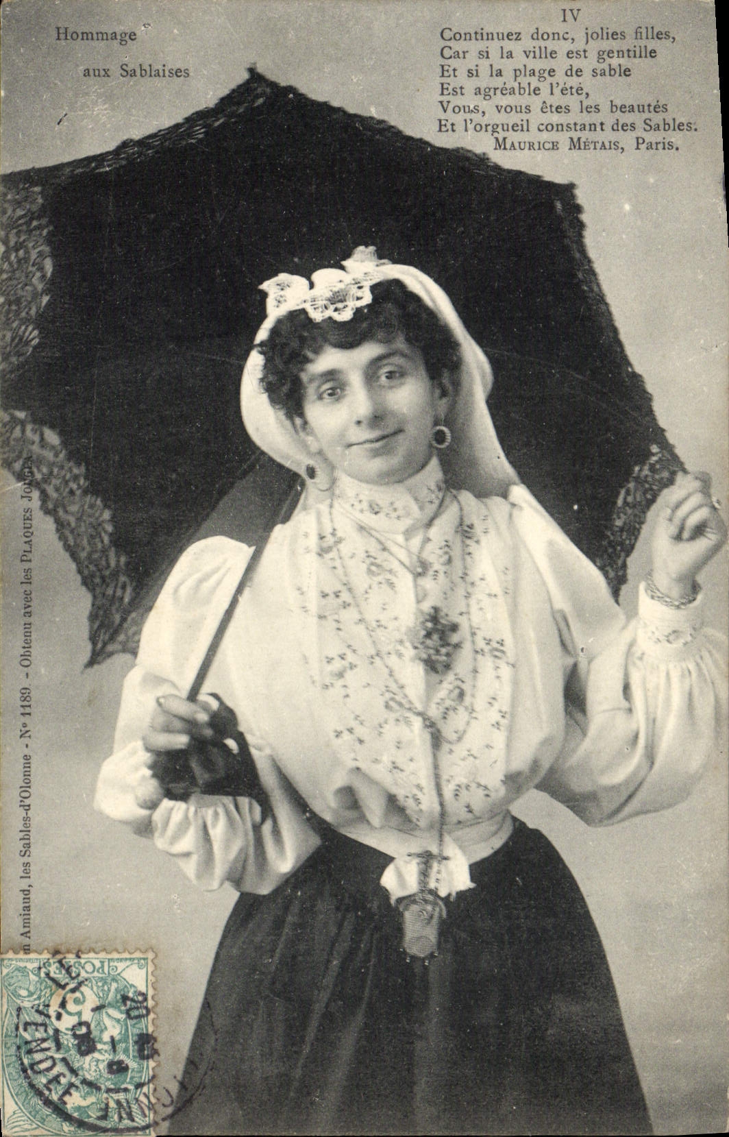 CPA Aux Sables D'Olonne Sablaise Folklore