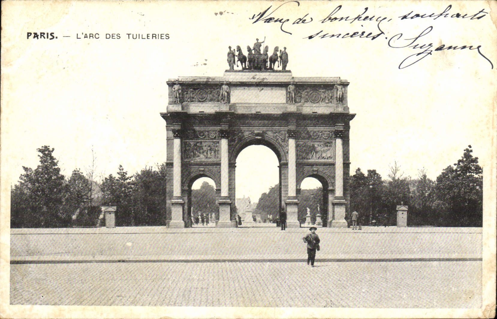 CPA Paris L'Arc Des Tuileries