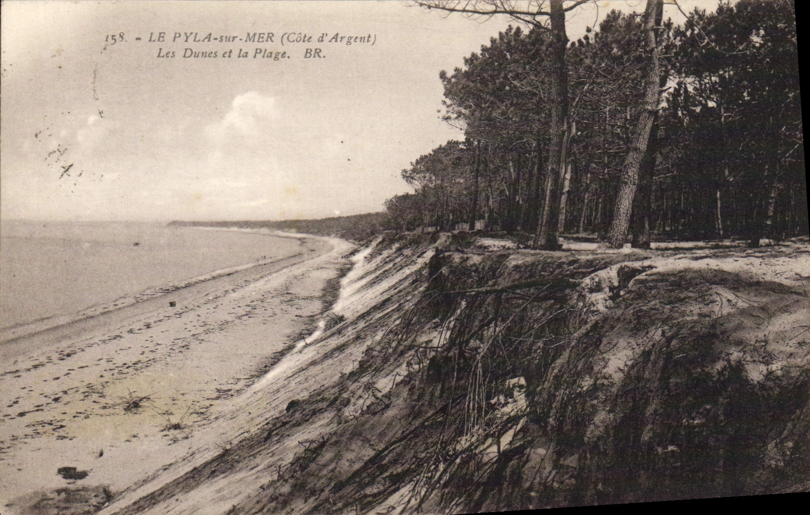 VINTAGE POSTCARD Pyla On Sea dunes and the beach