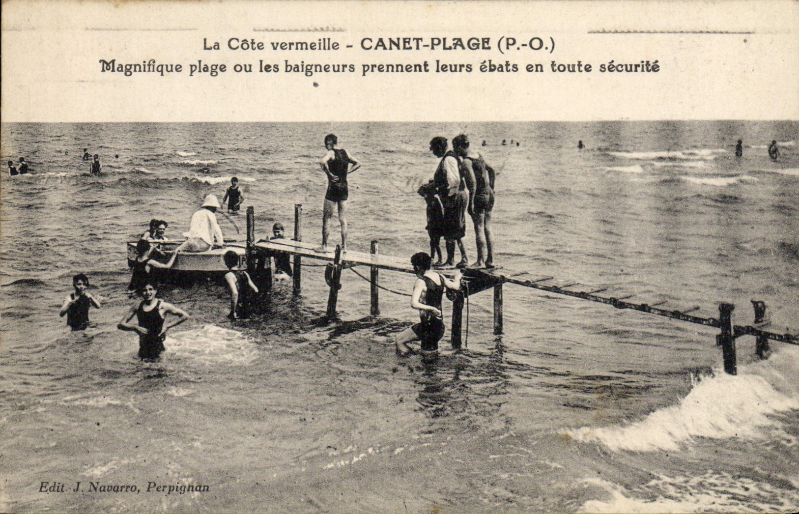 VINTAGE POSTCARD the Vermilion Dimension Canet Beach