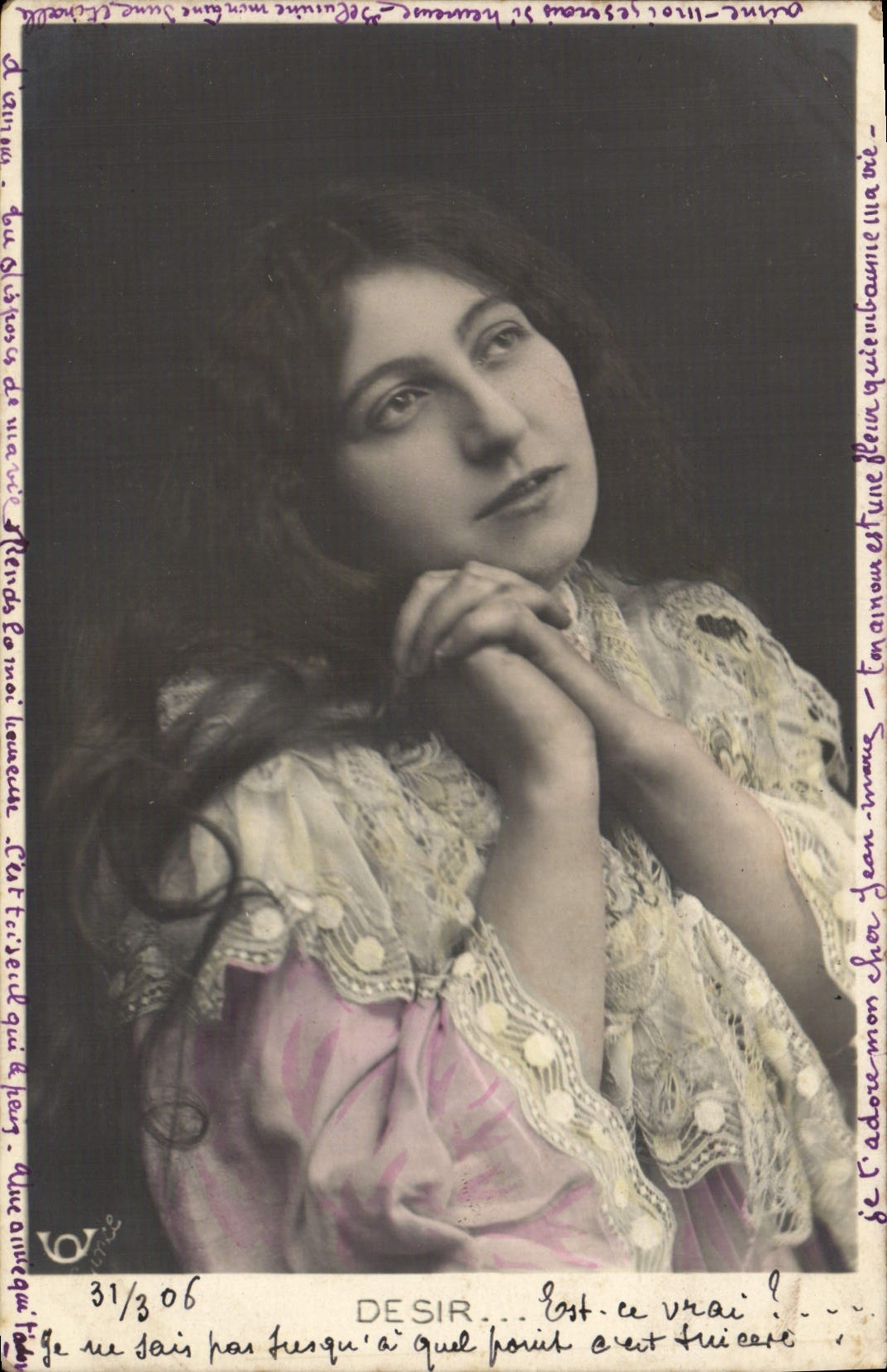 VINTAGE POSTCARD Fantasy Woman Desire