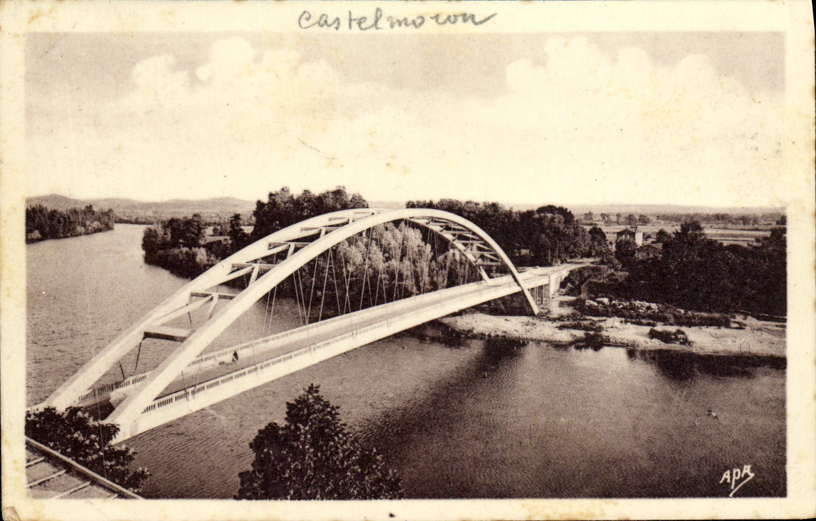 CPA Castelmoron Le pont