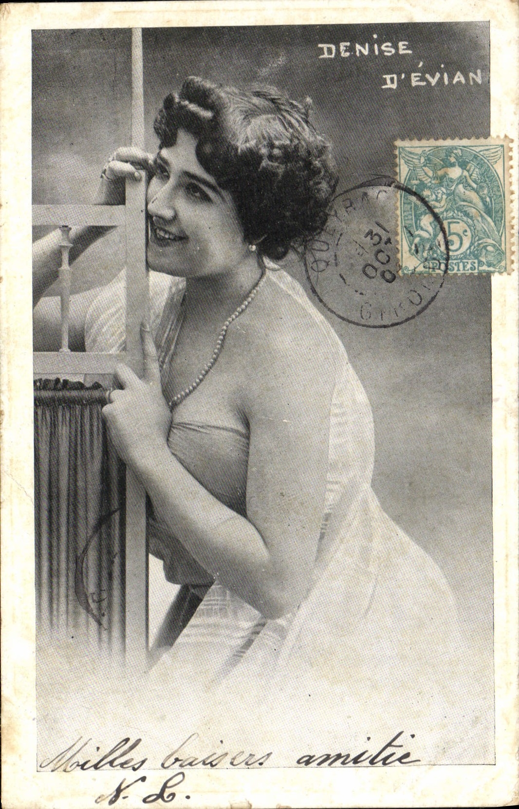 VINTAGE POSTCARD Denise Fantasy of Evian