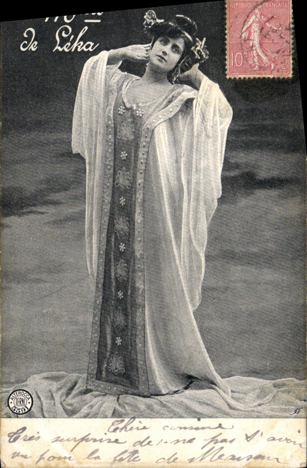 VINTAGE POSTCARD Fantasy Miss of leka