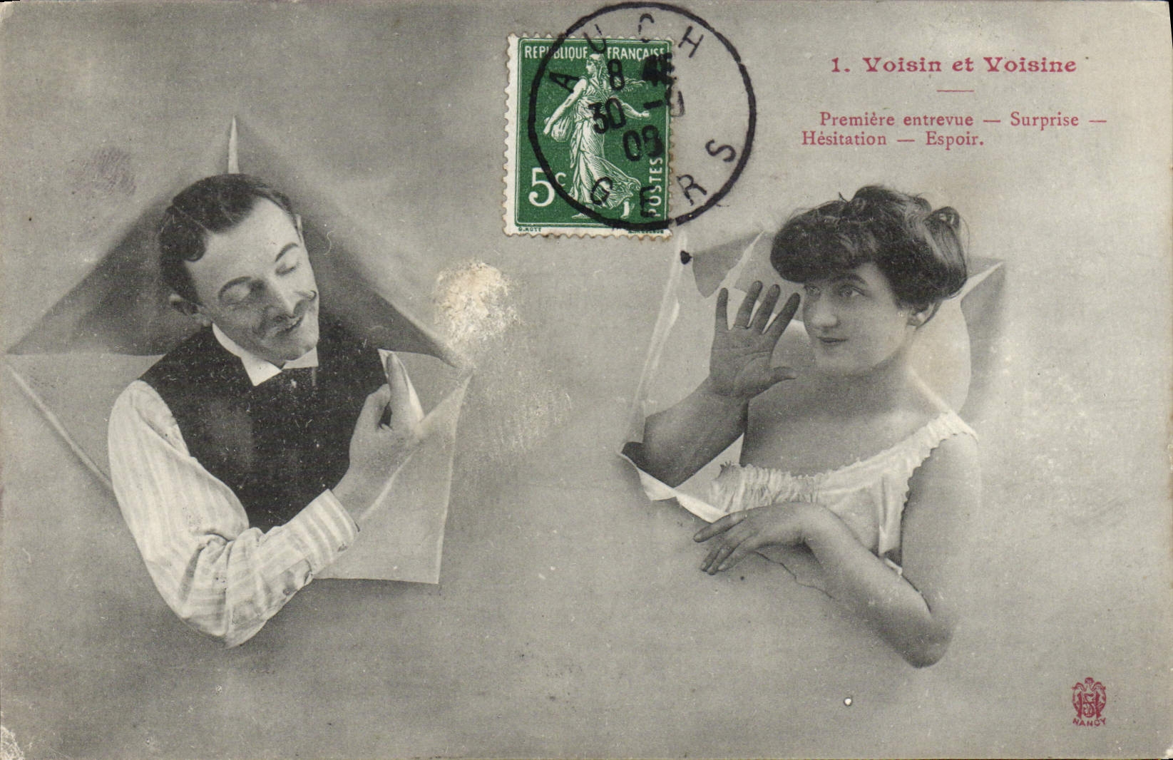 VINTAGE POSTCARD Close and Close