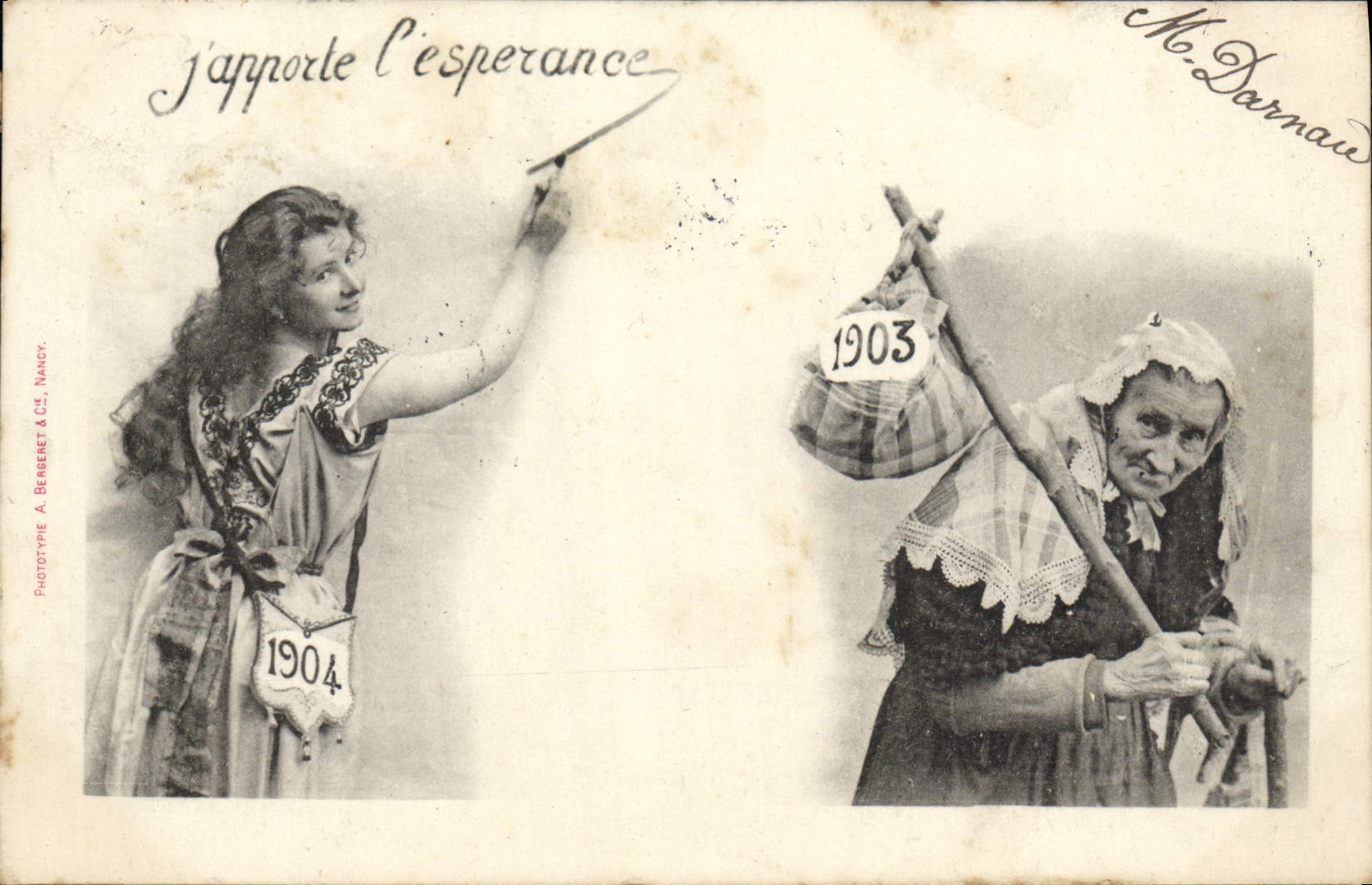 VINTAGE POSTCARD Fantasy Hope