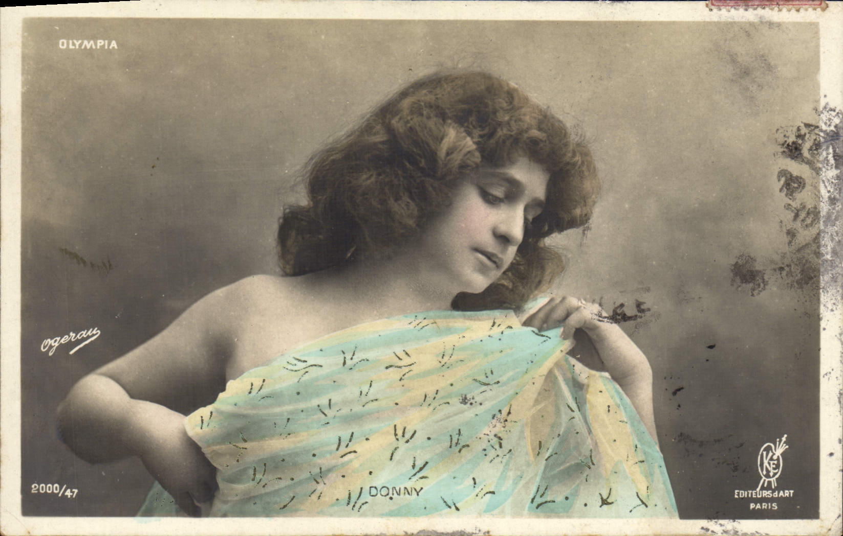 VINTAGE POSTCARD Fantasy Olympia Woman