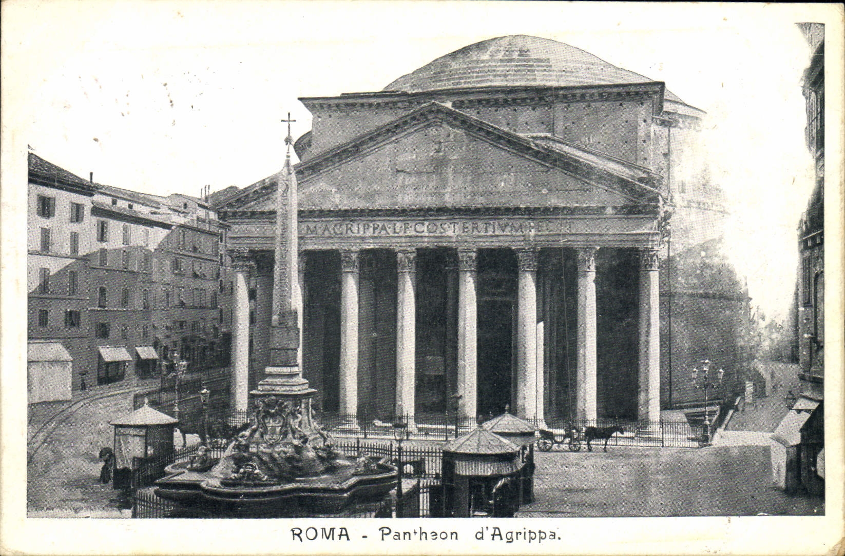 POSTAL Roma de la VENDIMIA el d Agrippa del panteón