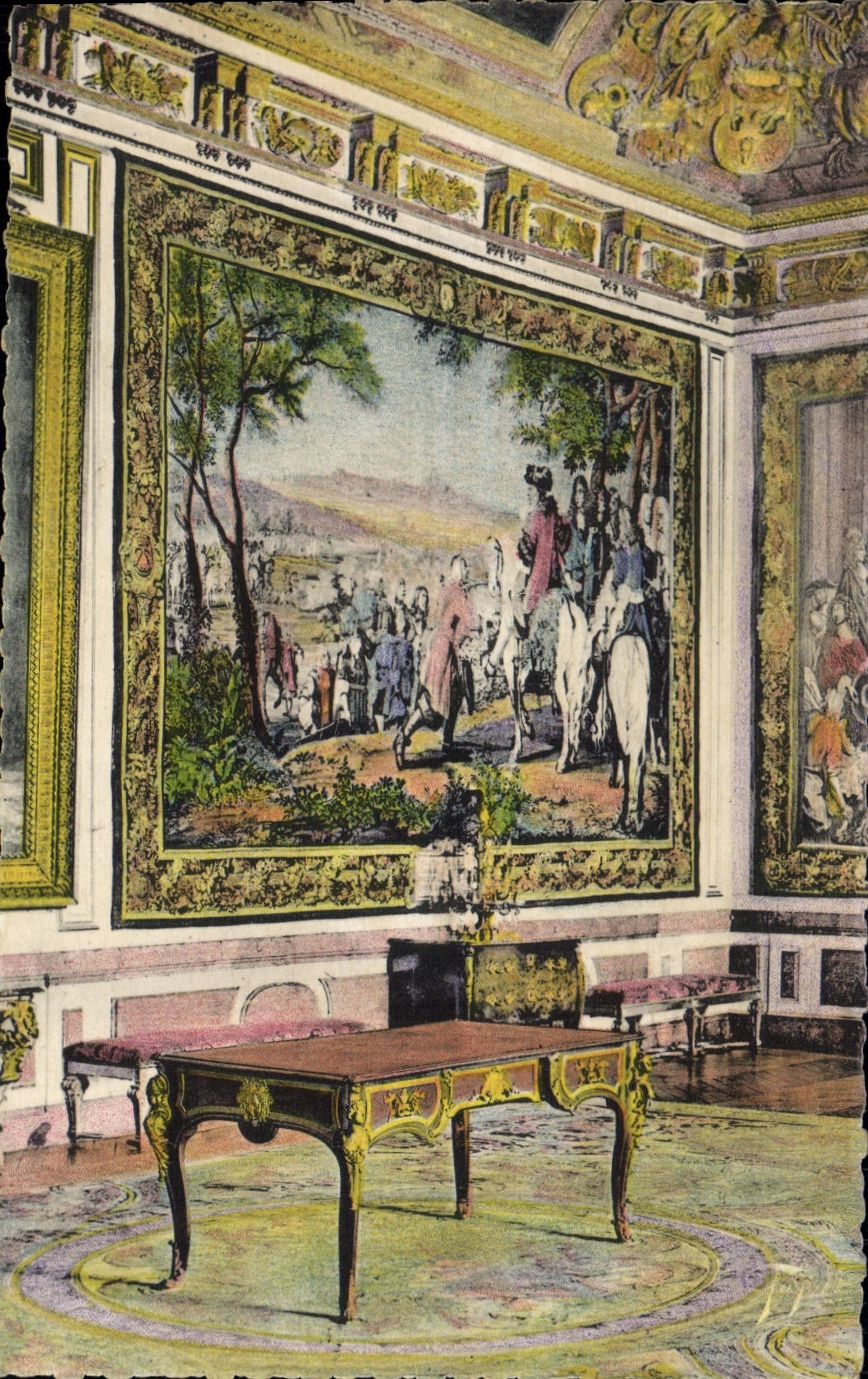 VINTAGE POSTCARD Palais of Versailles Counts of the signature of peace