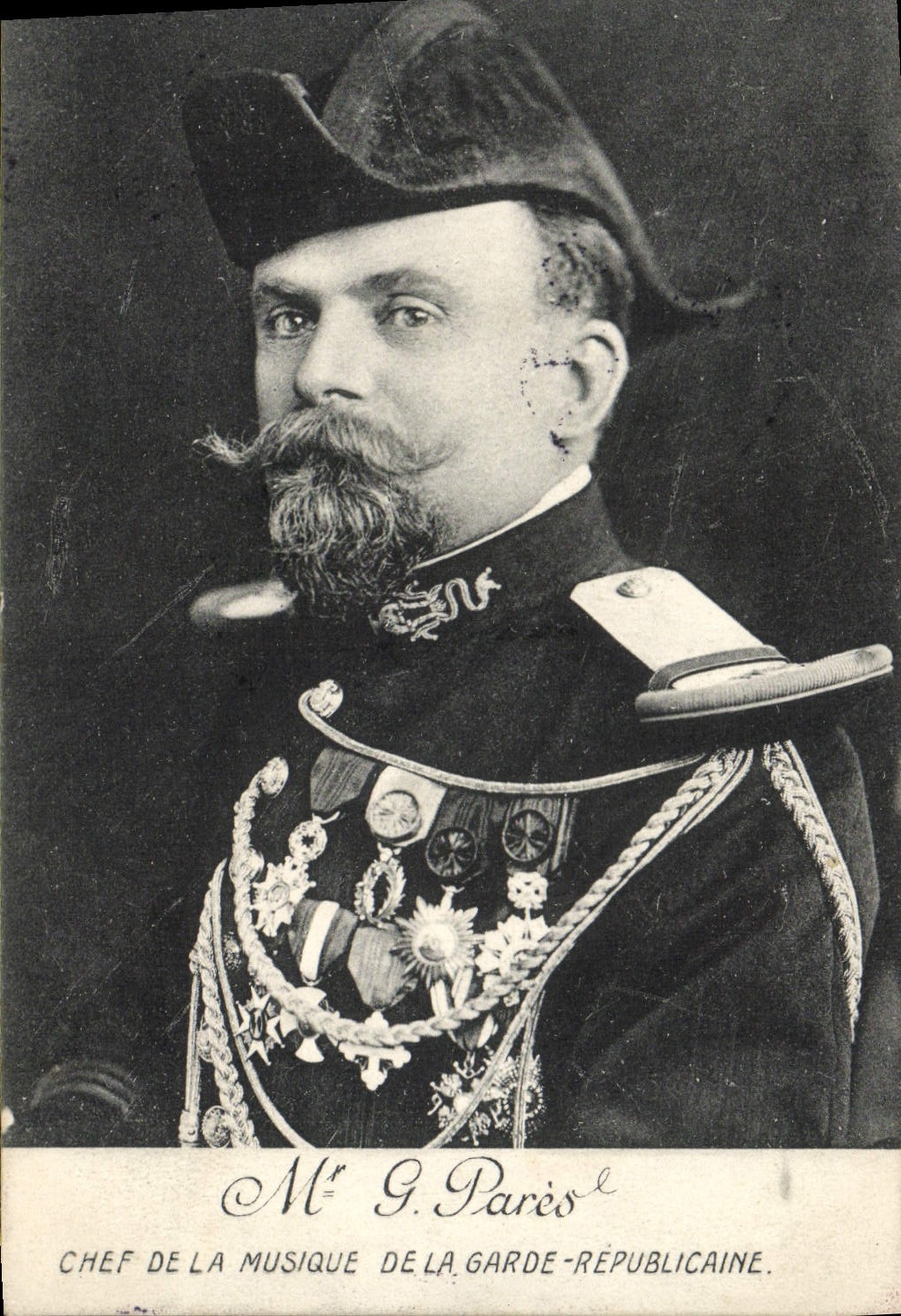 CPA Mr G Paris Chef de musique de la Garde Republicaine Militaria 