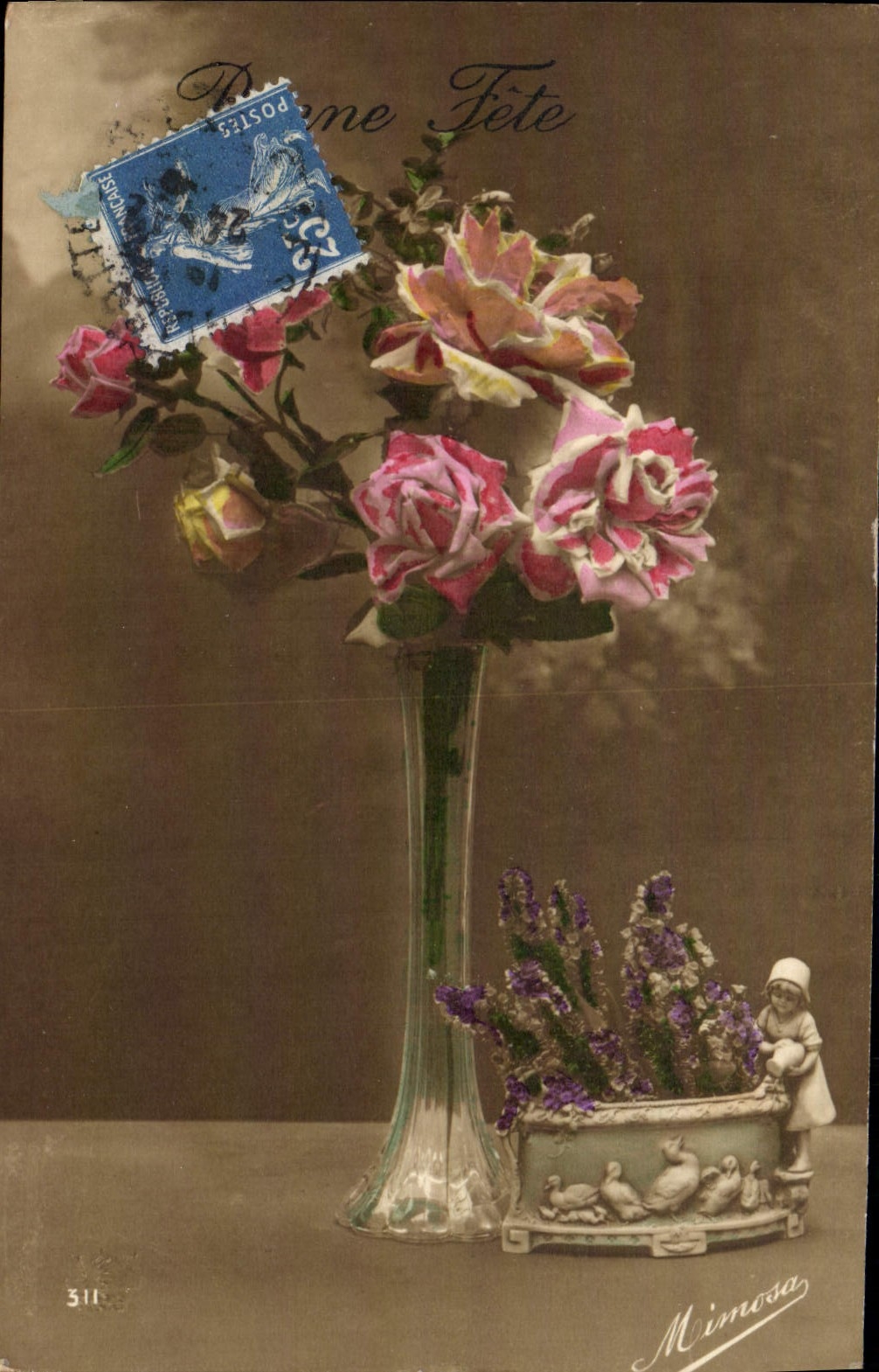 CPA Fantaisie Fleurs 