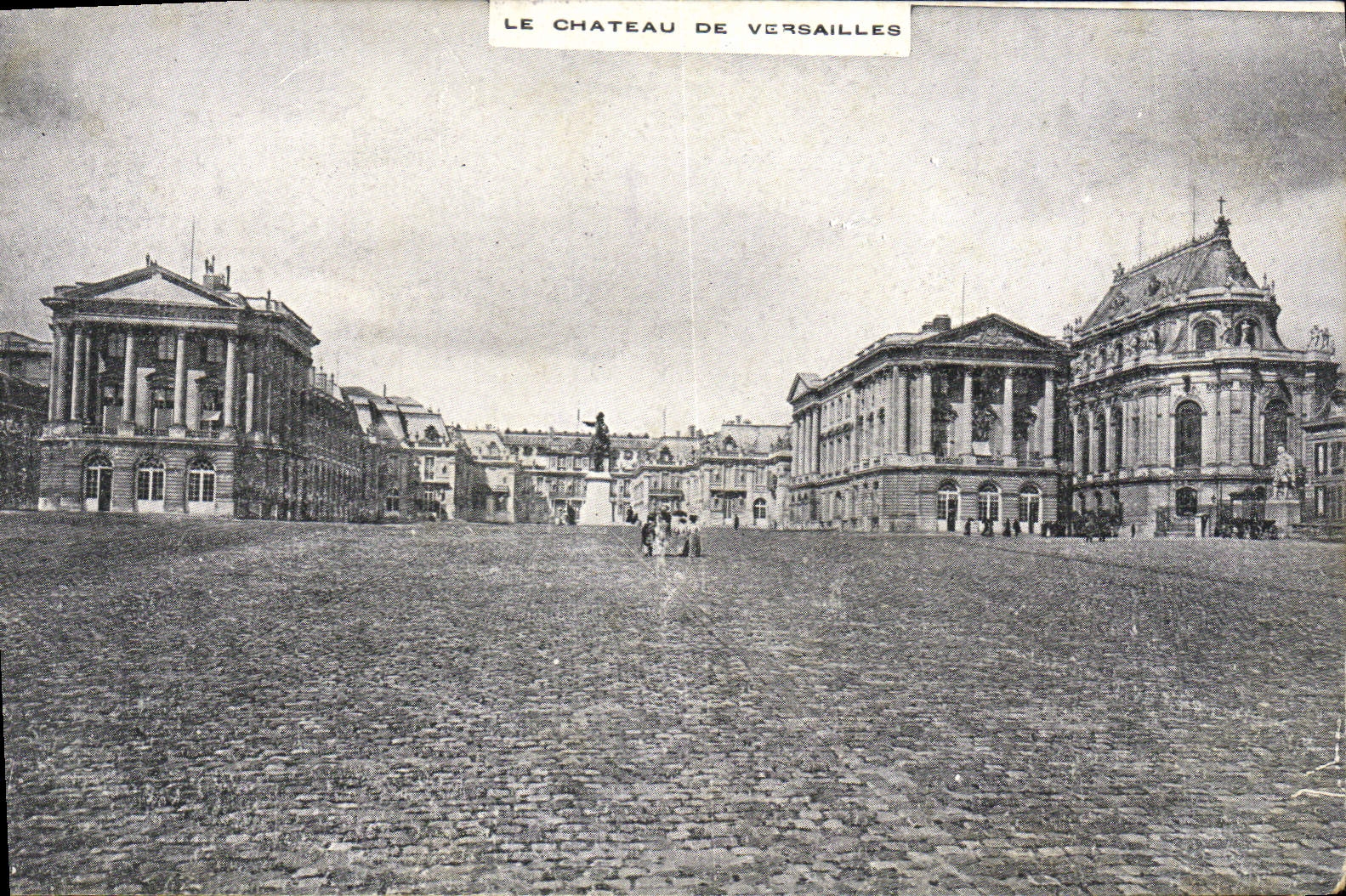 VINTAGE POSTCARD the Castle Of Versailles Announces Newspaper of the adjudications Ventes Rue real estate of Grammont Paris