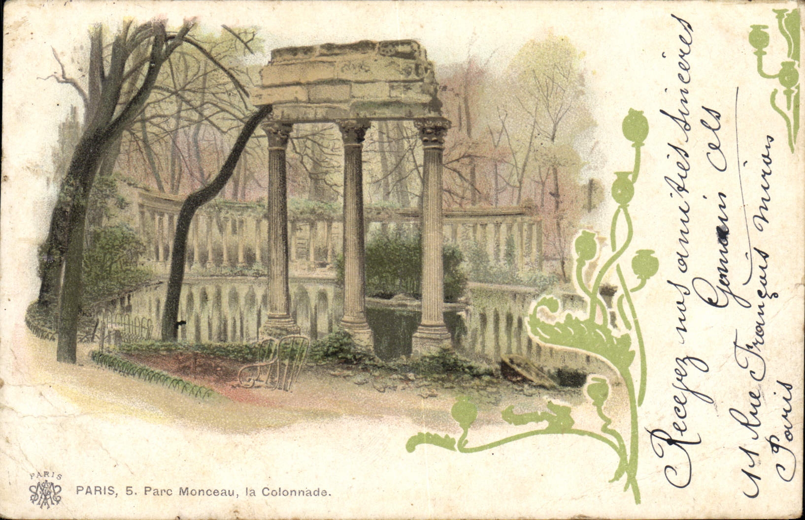 CPA Paris Parc Monceau La Colonnade