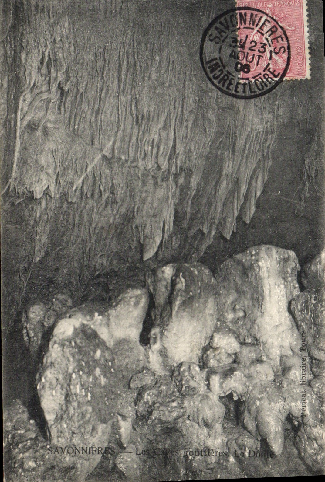 VINTAGE POSTCARD Savonnieres the cellars gutters the dome