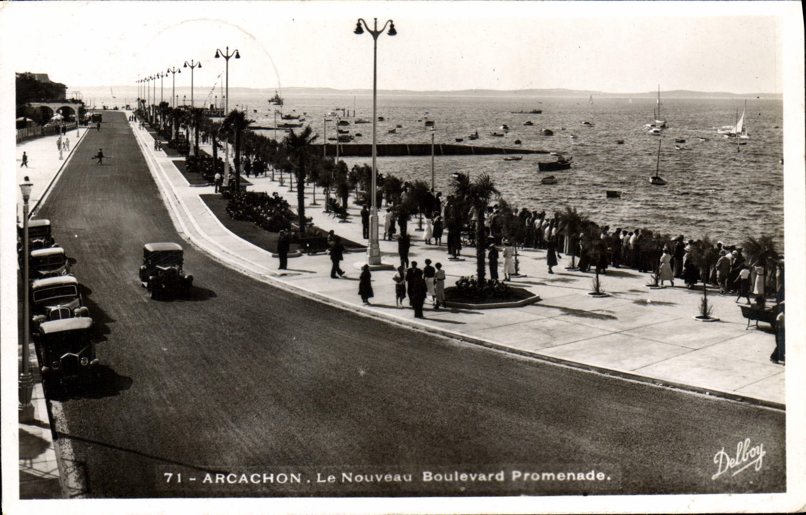 CPA Arcachon Le Nouveau Boulevard Promenade